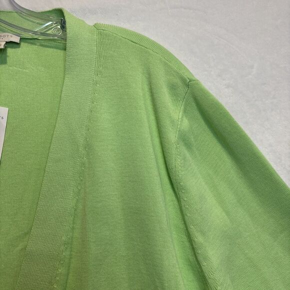 Talbots Women's Open Front Cropped Cardigan Sweater 3/4 Sleeve Flare Size XL NWT - Picture 6 of 16